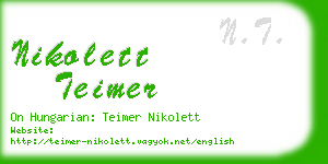 nikolett teimer business card